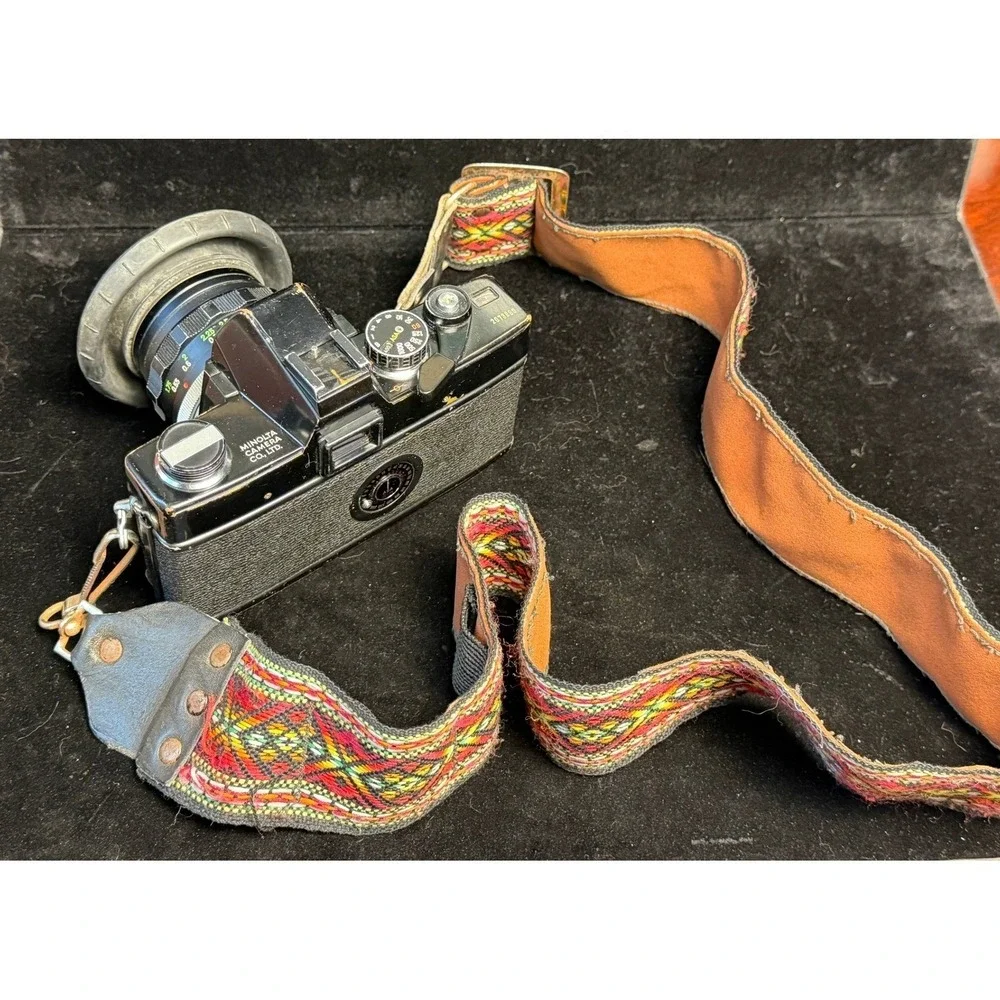 Minolta SRT 101 35mm Film Camera: with 55mm, 28mm, 200mm Lenses, Cases and Strap
